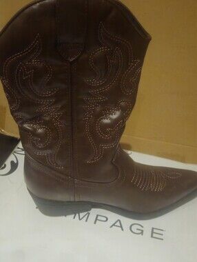 Rampage Brown Western Cowboy Boots